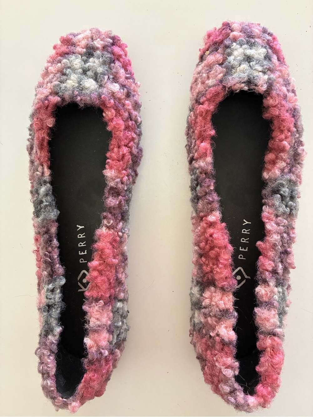 Katy Perry Pink Multi Bouclé Ballet Flats